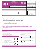 Form 20-I - Oregon Corporation Income Tax Return - 2001 Printable pdf