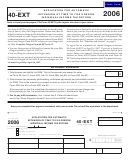 Form 40-ext - Application For Automatic Extension Of Time To File Oregon Individual Income Tax Return - Oregon