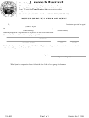 Form 155-agr - Notice Of Resignation Of Agent