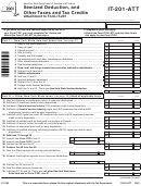 Form It-201-att - Itemized Deduction, And Other Taxes And Tax Credits 2001