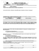 Form For Power Of Attorney And Declaration Of Representative Printable pdf