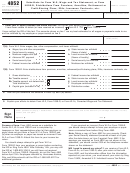 Form 4852 - Income Tax Return - Internal Revenue Service - Department Of The Treasury