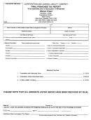 Final Franchise Tax Report Form