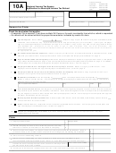 Form 10a - Regional Income Tax Agency Application For Municipal Income Tax Refund
