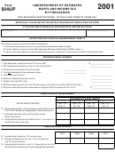Form 504up - Underpayment Of Estimated Maryland Income Tax By Fiduciaries - 2001
