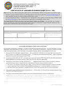 Form L-193 - Certificate Of Assumed Business Name - Arizona Insurance Licensing Section