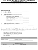 Sales Tax And Transient Occupancy Tax Return Form - City Of Thorne Bay - 2015