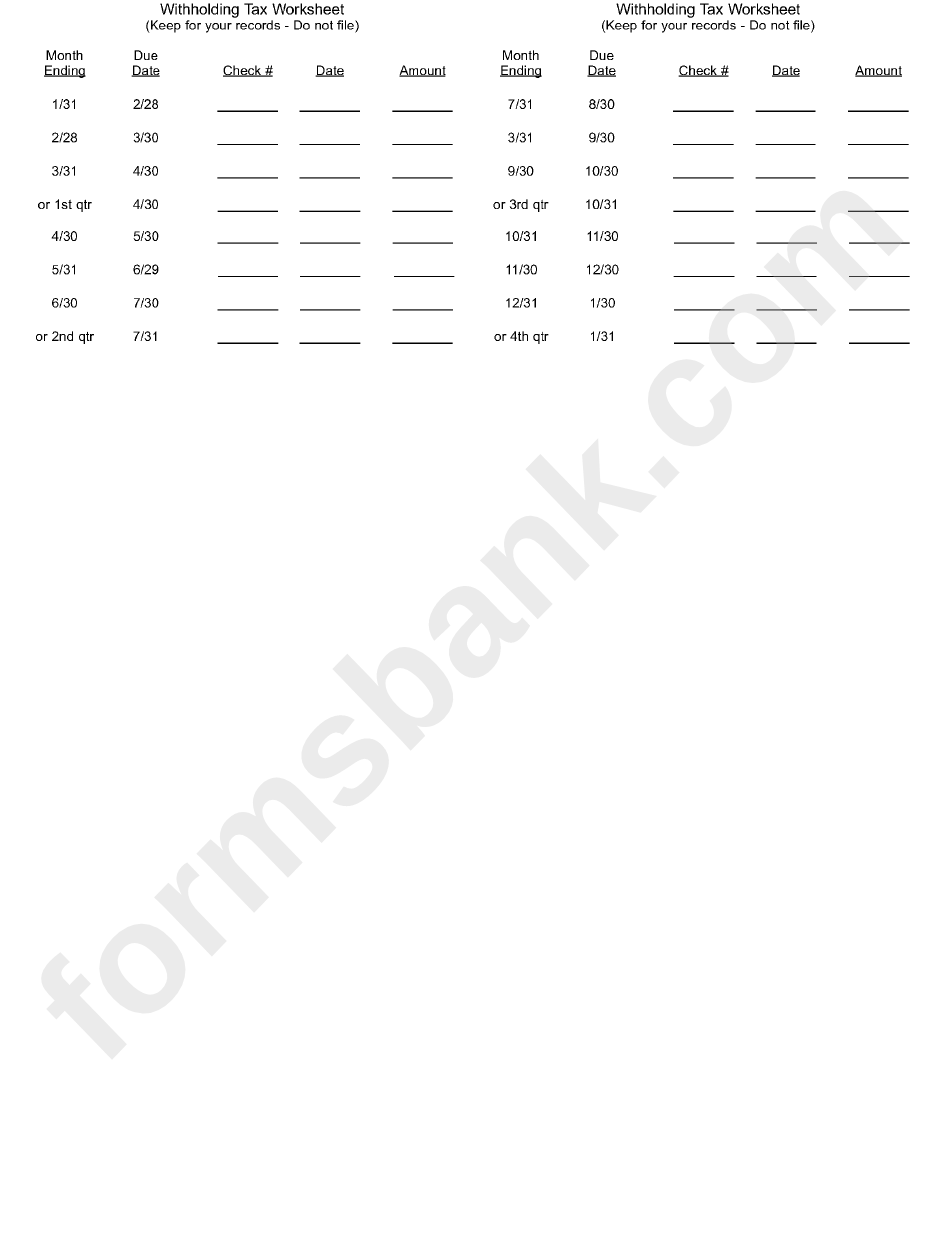 Reconciliation Of City Income Tax Withheld And Transmittal Of W-2 Form