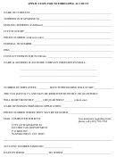 Application Form For Withholding Account - Income Tax Department, City Of Wapakoneta, Ohio