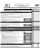 Schedule Oc (form 40 Or 40nr) - Other Available Credits - Alabama Department Of Revenue - 2001