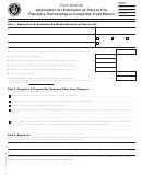 Form M-8736 - Application For Extension Of Time To File Fiduciary, Partnership Or Corporate Trust Return - 2001