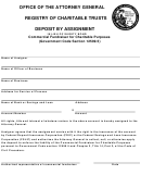 Deposit By Assignment Form - Registry Of Charitable Trusts - California Office Of The Attorney General