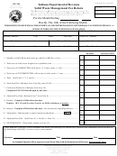 Form Sw-100 - Solid Waste Management Fee Return - Indiana Department Of Revenue