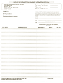 Employers Quarterly Earned Income Tax Return Form