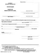 Form Mbca-3a - Notice Of Resignation Of Clerk