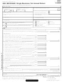 Form C-8000 - Michigan Single Business Tax Annual Return - 2001
