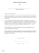 Articles Of Restatement Form - 2000