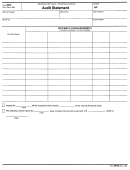 Form 3610 - Audit Statement Form