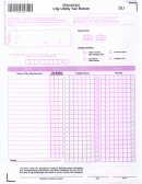 Form 72 210 -01-1-1-000 - City Utility Tax Return Form
