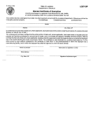 Form Lgst-dp - Blanket Certificate Of Exemption Form