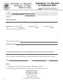 Application For Renewal Of Registered Mark Form - 2007