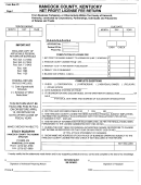 Net Profit License Fee Return Form - 2008