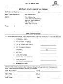 Monthly Utility User's Tax Report Form
