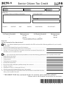 Form Sctc-1 - Senior Tax Credit Form - 2016
