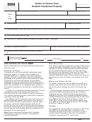 Form 8899 - Notice Of Income From Donated Intellectual Property Form