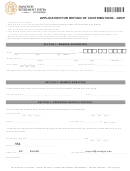 Form D3-dcp - Application For Refund Of Contributions - Gdcp