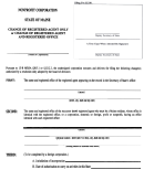 Form Mnpca-3 - Change Of Registered Agent Onl Y Or Change Of Registered Agent And Registered Office Printable pdf
