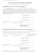 Form 5-n - Affidavit Of Local Option Petitioner