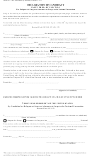 Form 2-na - Declaration Of Candidacy - Choice For President Of The United States