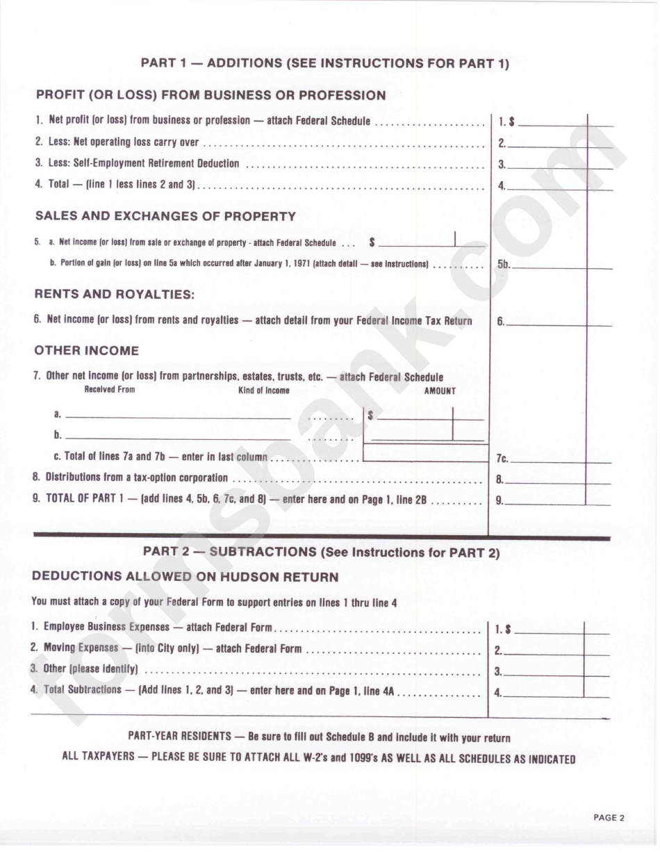 Form Hu-1040 - Individual Tax Return