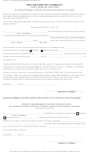 Form 2-pa - Declaration Of Candidacy - Party Primary Election - For District Delegate Or District Alternate To The National Convention