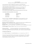 Business And Occupation Tax Return Instructions For 2009 Sheet Printable pdf
