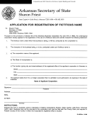 Form D-05 - Application For Registration Of Fictitious Name - Aakransas Secretary Of State