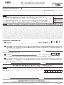 Form 8879 - Signature Authorization