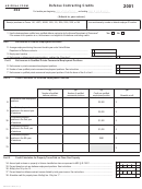Arizona Form 302 - Defense Contracting Credits - 2001