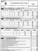 Schedule U - Tax Determination Form