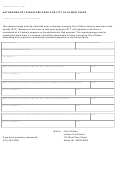 Authorized Eft Signature Page For City Of Alibon Taxes Form - 2005