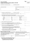 Form Al-w3 - Income Tax Withholding Annual Return