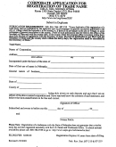 Corporate Application Form For Registration Of Trade Name
