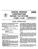 Form J-1120 - Income Tax Return - Instructions - City Of Jackson Printable pdf