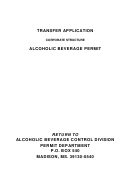 Instructions For Transfer Application Corporate Structure Alcoholic Beverage Permit Form