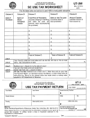 Form Ut-3w - Sc Use Tax Worksheet