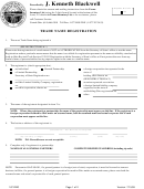 Form 167-Rno - Trade Name Registration - J. Kenneth Blackwell Printable pdf