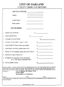 Utility Users Tax Return Form - City Of Oakland