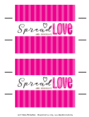 Spread Love And Chocolate Candy Wrapper Template