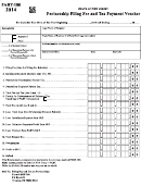 Form Part-100 - Partnership Filing Fee And Tax Payment Voucher - 2014